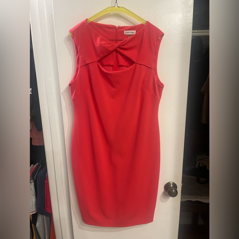 Calvin Klein dress with cris cross front. Perfect condition.